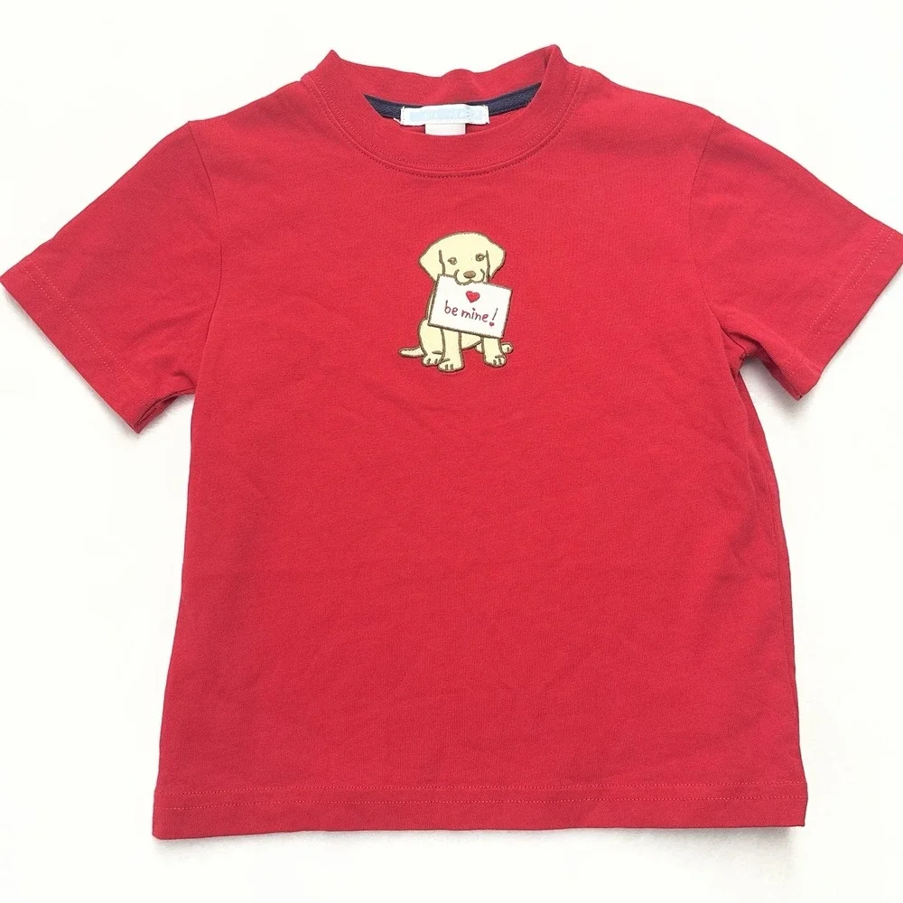 Janie and‎ Jack Embroidered Shirt Unisex Toddler 2T Valentine Puppy Be Mine